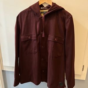 Ted Baker Jacket With Hood Maroon Size Men's Large (worn once!)